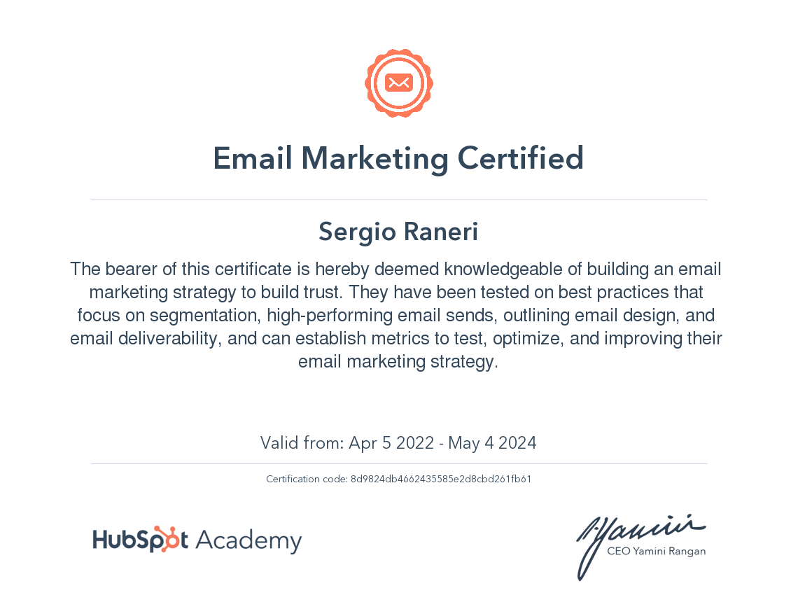 Email Marketing Certificato