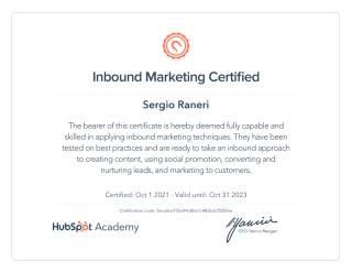 Inbound Marketing Certified